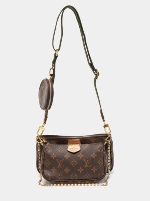 Louis Vuitton Multiple pouchette -  Mirror Original size 24x15 + (2 strap light green & Brown )  + Shopping bag & Dust Cover