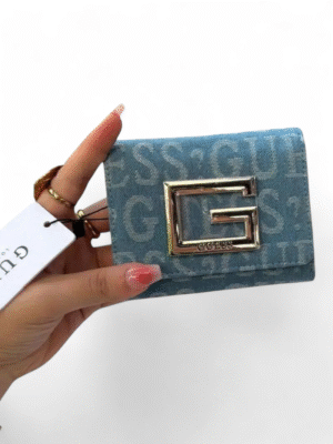GUESS Denim wallet + Brand Box , size 14*10