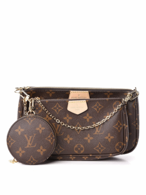 Louis Vuitton  Multi Pochette Accessoires  with 2 strap zety & Brown + Brand Box