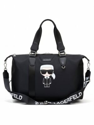 KARL LAGERFELD Nylon Duffle Black k , size 44*27 ..