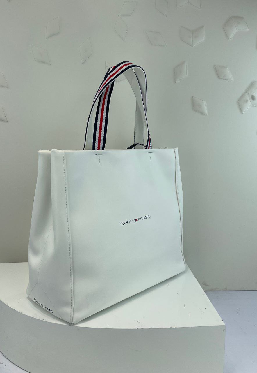 ⁦TOMMY HILFIGER Shopper Tote Bag ، size 45x28⁩ - الصورة ⁦5⁩