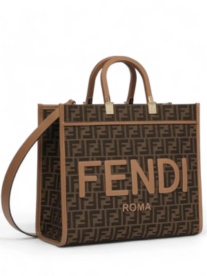 Fendi Medium Sunshine
Brown FF jacquard fabric shopper , size 36*31
