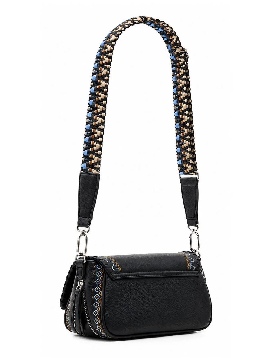 ⁦Desigual Midsize embroidered crossbody bag  ، size 25*13⁩ - الصورة ⁦2⁩