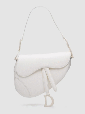 Christian Dior cd Ultra matte calfskin saddle bag white + Brand Box , size 25*20