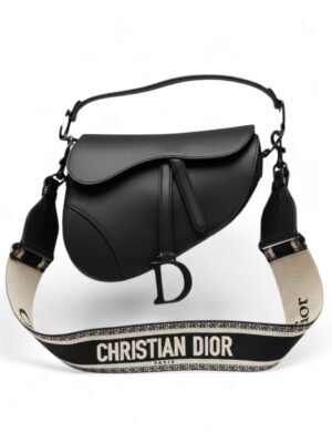 Christian Dior saddle Black Matte  + Brand Box ,  size 26*21..