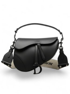 Christian Dior saddle Black Matte  + Brand Box ,  size 26*21..