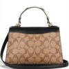 Coach papper satchel in signature + Brand Box , size 22*16 - Thumbnail Image 3