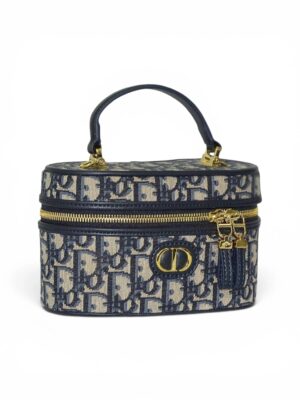 Christian Dior 30 Montaigne Mini Vanity Case Dior Oblique Jacquard
 + Brand Box , size 16*11