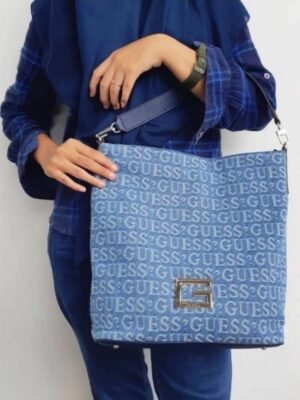 GUESS Denim Hobo bag (Gold accessories ), size 33*30