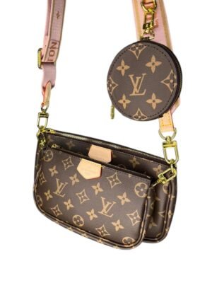 Louis Vuitton Multiple pochette , size 24*15 with (2 strap Brown & Pink) + Brand Box