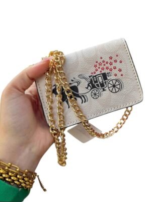 COACH Boxed Mini Wallet On A Chain  + Brand Box / size 13x9