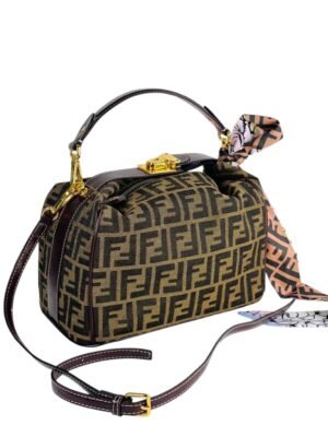 Fendi Fendi Zucca Vanity Bag Canvas
 + Brand Box , Size 26*17