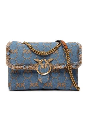 PINKO Love Classic Puff Denim Logo + brand Box، size M 24*14