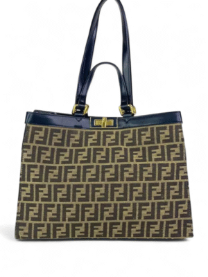 FENDI peekaboo X Tote Brown Jacquard Ff Fabric  , Size 40*29