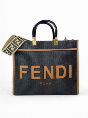 Fendi Roma Sunshine Raffia Tote   size 34*28