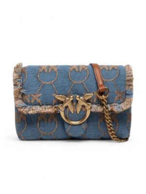 PINKO Love Classic Puff Denim Logo + brand Box، size M 23*14