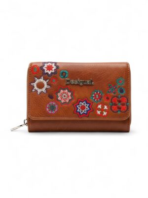 DESIGUAL Small embroidered coin purse Wallet  , size 14*10
