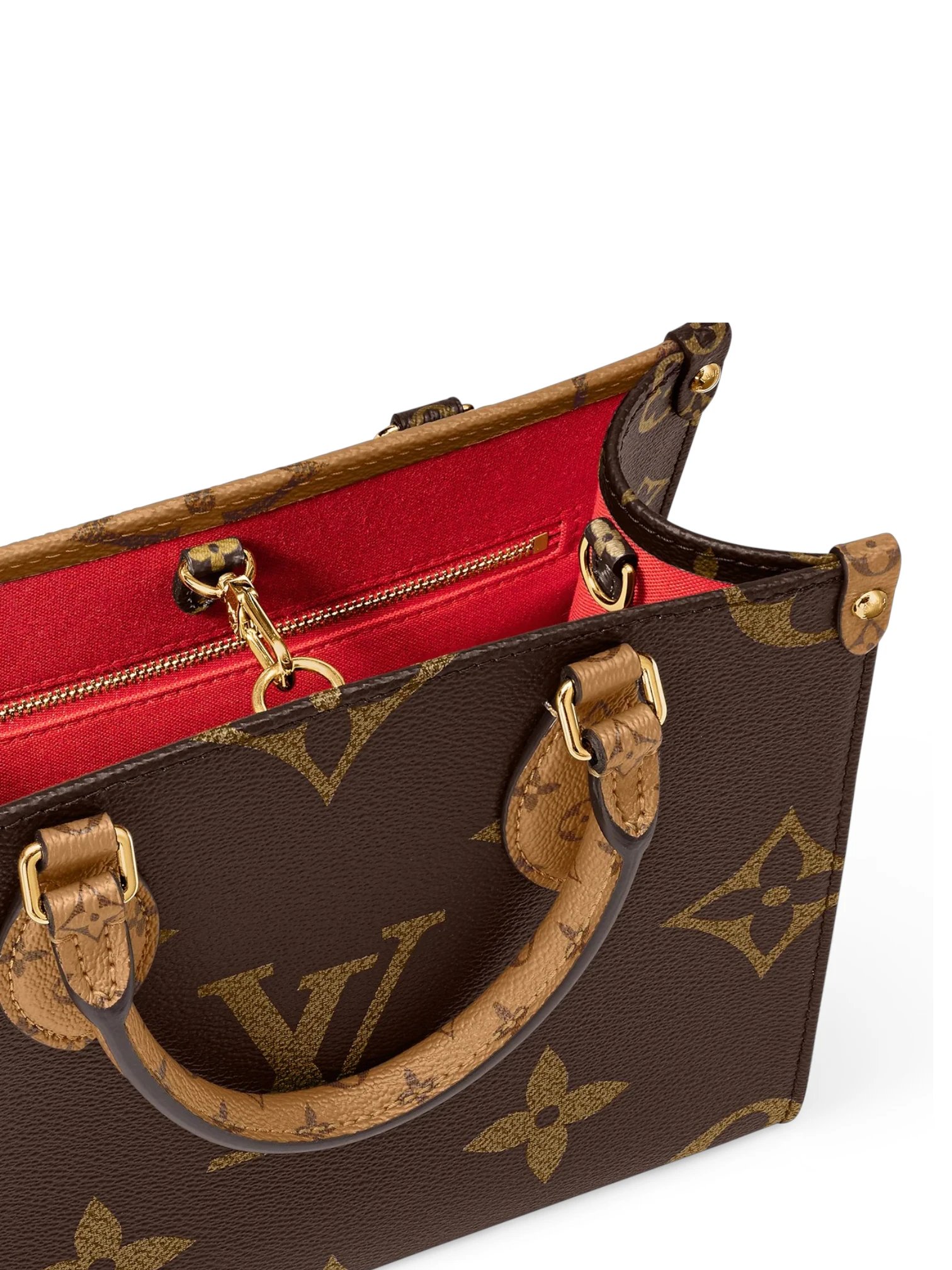 ⁦Louis Vuitton Monogram OnTheGo PM + Dust cover , Size 25*21⁩ - الصورة ⁦5⁩