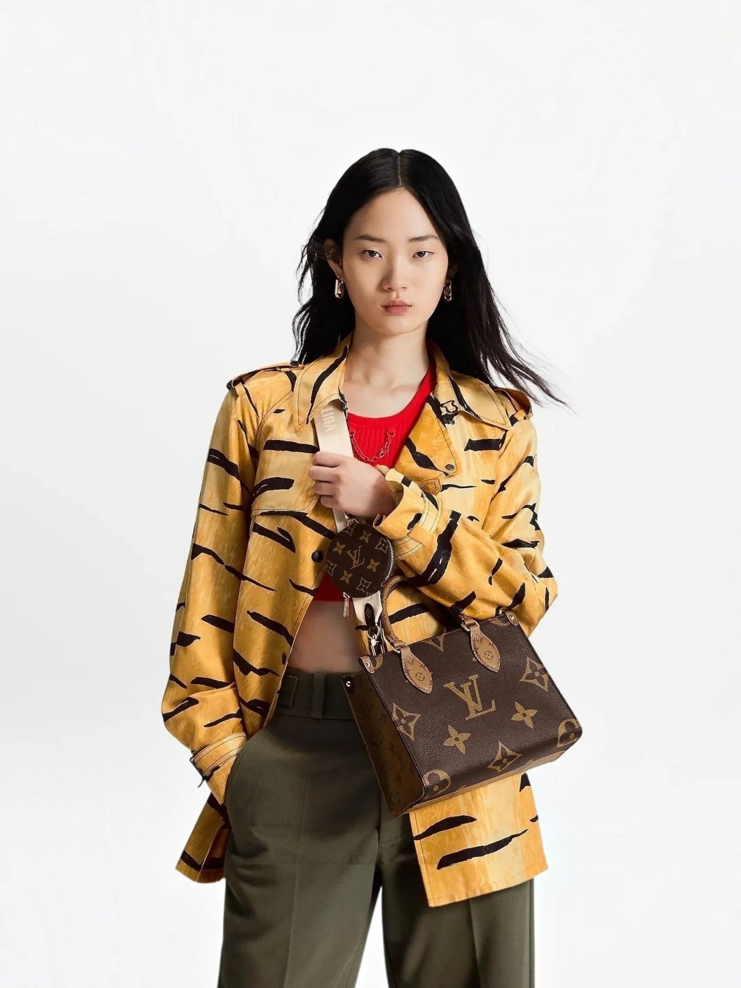 ⁦Louis Vuitton Monogram OnTheGo PM + Dust cover , Size 25*21⁩ - الصورة ⁦13⁩
