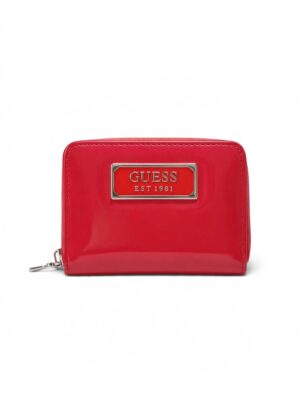Guess Zip around wallet in patent leather red + Brand Box , size 11*9