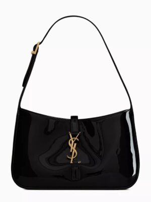 Saint Laurent Le 5 A 7 hobo bag patent leather + Brand Box , size 24*15