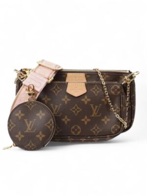 Louis Vuitton  Multi Pochette Accessoires strap pink + Brand Box