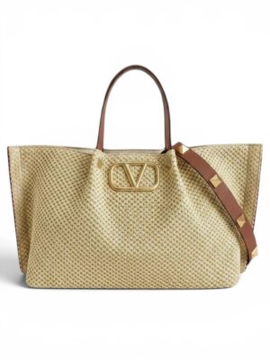 Valentino Rockstud Tote woven + Dust Cover, Size Large 47*25