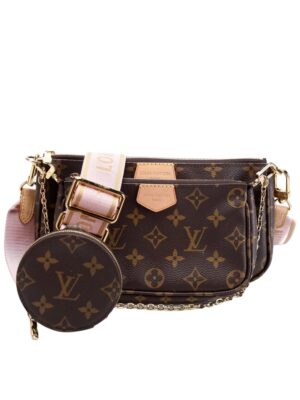 Louis Vuitton  Multi Pochette Accessoires strap pink + Brand Box