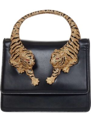 ROBERTO CAVALLI Tiger-Embellished + Brand Box , size 21x19
