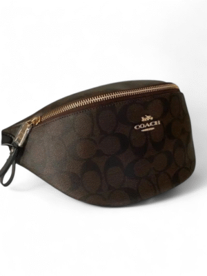 COACH Belt Bag  + Brand Box , size  26*15 - بني