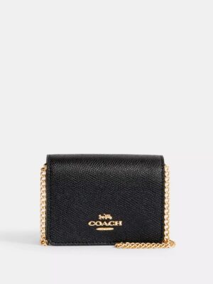 COACH Boxed Mini Wallet On A Chain  + Brand Box , size 13*9