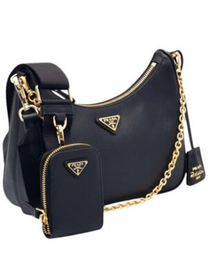 PRADA Saffiano  leather bag Re-edition 2005 + Brand Box , size 22x16