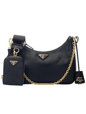 PRADA Saffiano  leather bag Re-edition 2005 + Brand Box , size 22x16