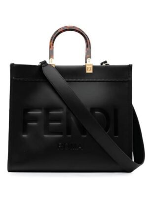Fendi Noir M Sunshine Shopper Cabas  , size 35*30