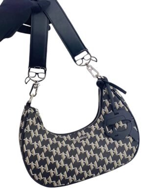 KARL LAGERFELD K/Ikonik 2.0 Monogram Moon Bag + Brand Box , size 29x13 .. EID