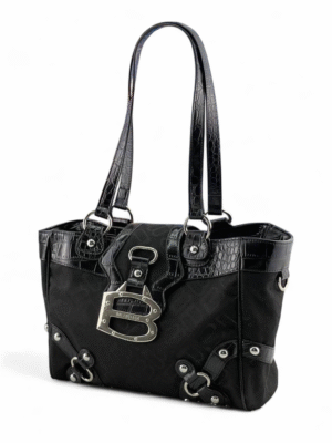 BALENCIAGA Le Cagole Bag canvas vs Leather + Brand Box , size 32*22