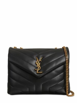 SAINT LAURENT - Small Loulou Leather Shoulder Bag  +  Dust cover ، size 26*18