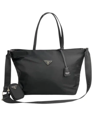 PRADA P a black Tessuto tote.
Shopping Imbottita in Nylon  , size 45x28 .. EID