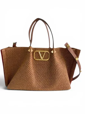 Valentino Rockstud Tote woven + Dust Cover, Size Large 47*25 - هافان