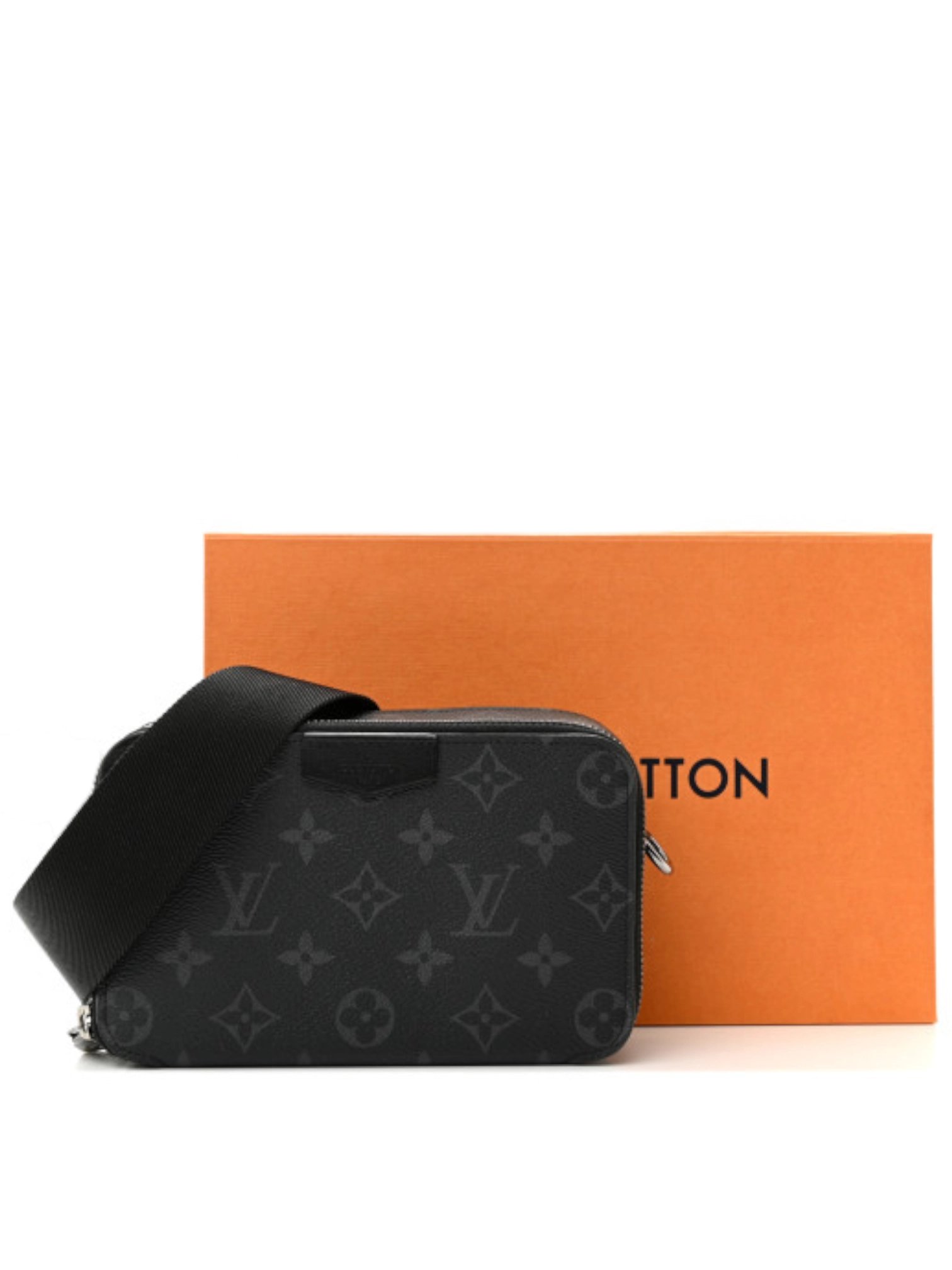 ⁦Louis Vuitton Monogram Eclipse Alpha Wearable , Mirror Original + Brand Box , size 19*12⁩ - الصورة ⁦2⁩