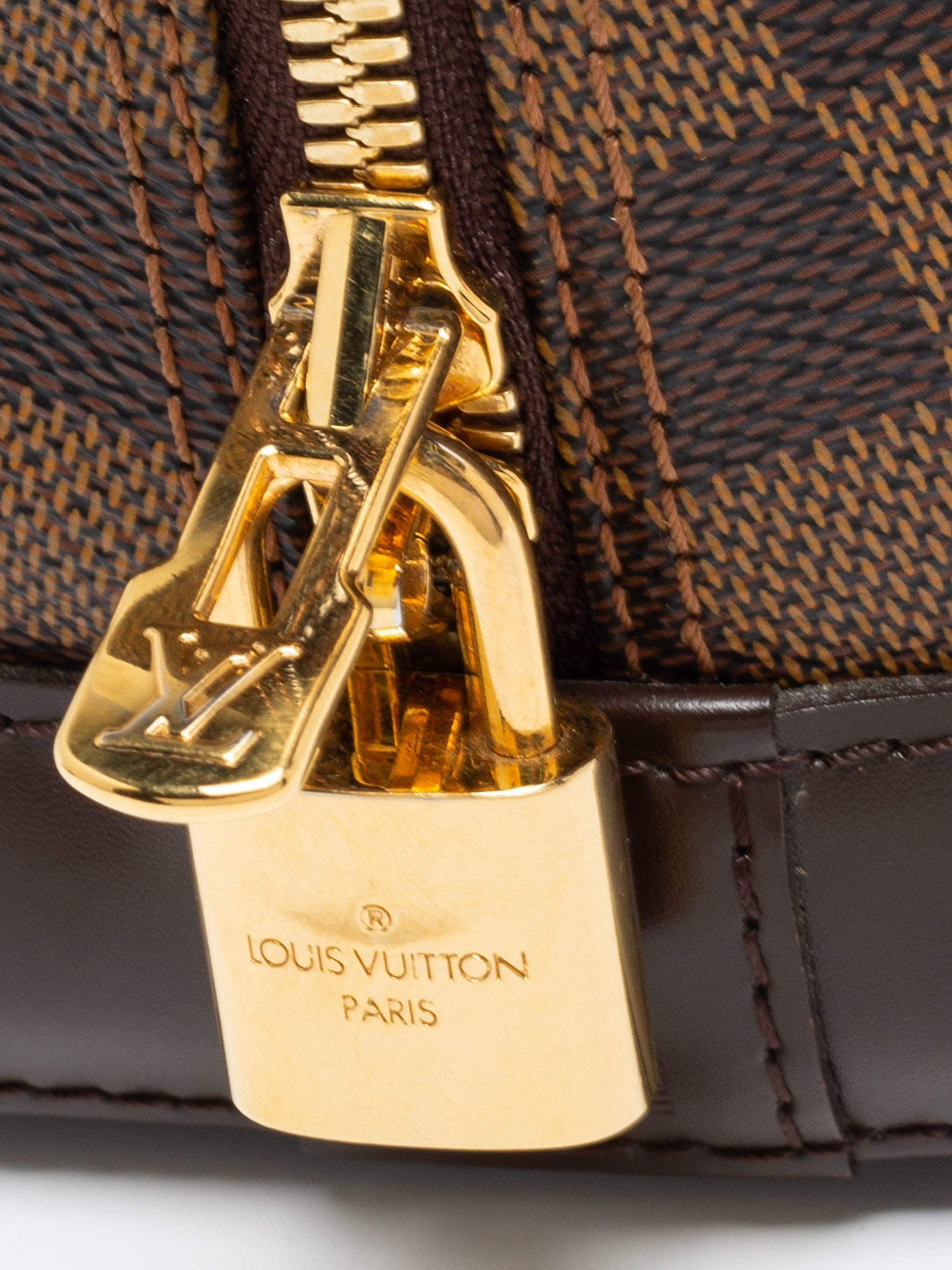 ⁦Louis Vuitton Damier Ebene Canvas Alma PM 
+  Brand Box , size  30*22⁩ - الصورة ⁦10⁩