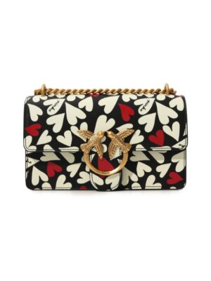 PINKO Mini Love bag with heart print + Brand Box , size 20*12 .