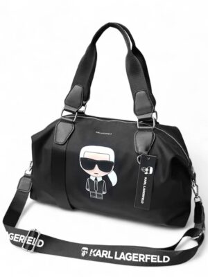 KARL LAGERFELD Nylon Duffle Black  , size 44*27