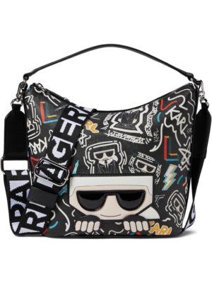 KARL LAGERFELD Simone Leather bucket bag  , size 26*25