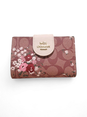 Coach Medium Corner Zip Wallet In Signature Canvas + Brand Box , size 14*10