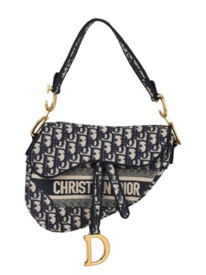 Christian Dior  Saddle Bag
Blue Dior Oblique Embroidery
 + Brand Box , size 23*20