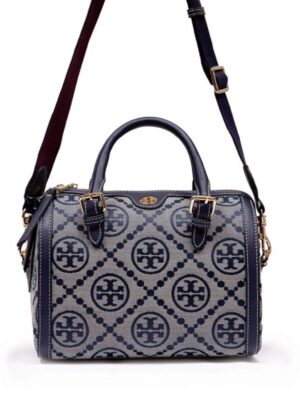 TORY BURCH PETITE T MONOGRAM BARREL BAG , size 26*20