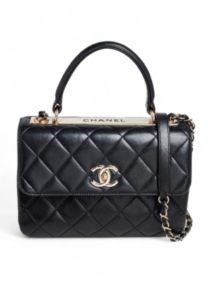Chanel Chanel Black Quilted Trendy CC Flap satchel + Brand Box , size 25*18