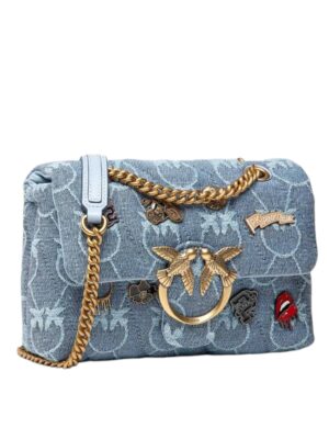 PINKO LOVE BAG PUFF Denim   + Brand Box , size  24*16