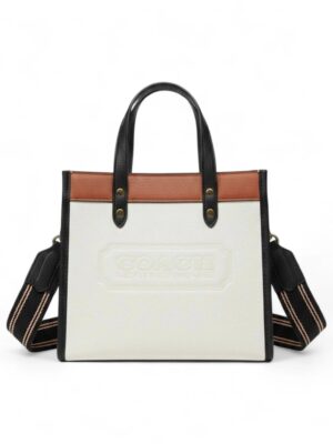 Coach Restored Field Tote 22  In Colorblock With Coach Badge  ,  size 22*20